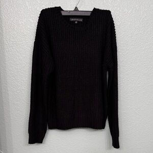 Love + Elle Kids Black Crew Sweater - Cozy Knit Pullover